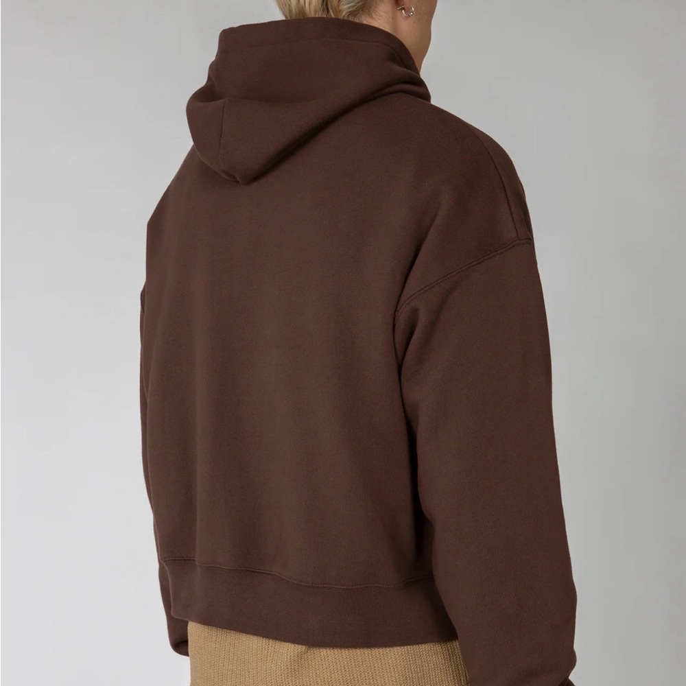 ZARA brown, cropped hoodie SIZE L sporty - Picture 2 of 4